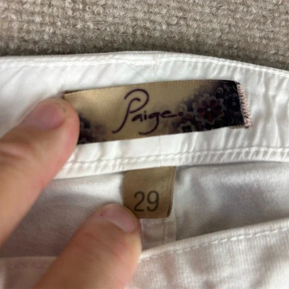 Paige Roxie Women's Capri White Skinny Jeans Size 29 - Picture 4 of 8